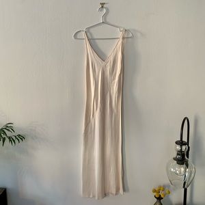 Aritzia satin slip dress bias cut